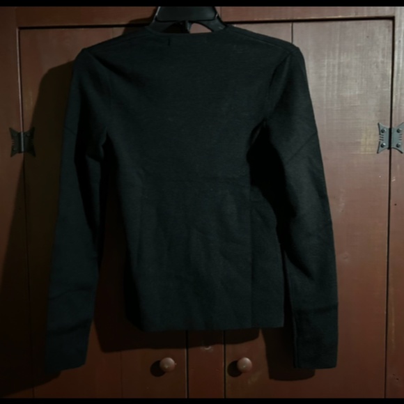 One Grey Day Leon Asymmetric Neck Long Sleeve Knit Top/Sweater Black Size S - Picture 8 of 15